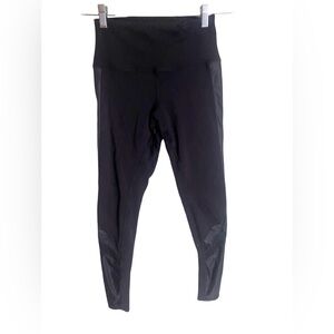 Alo Black High Waisted Mesh Sided Leggings